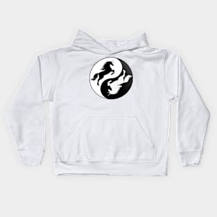 Yin Yang Unicorn Kids Hoodie